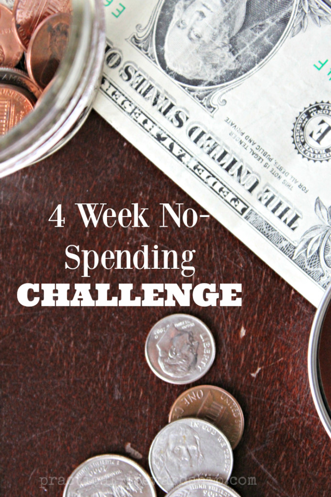 4 Week No-Spending Challenge