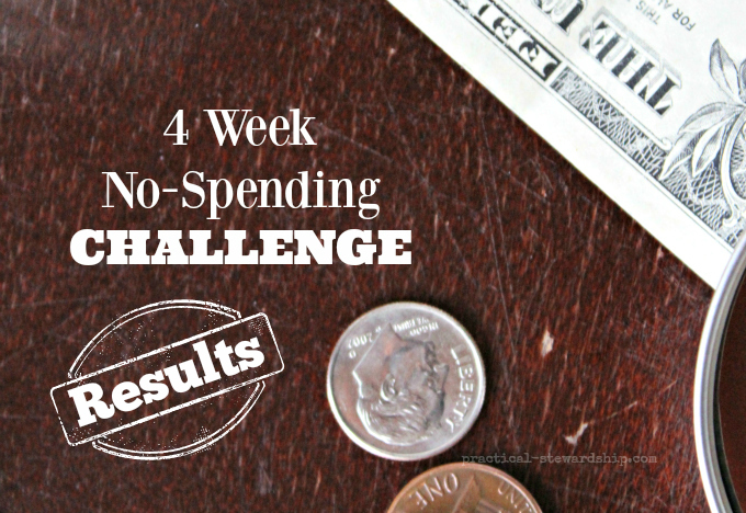 4 Week No Spending Challenge