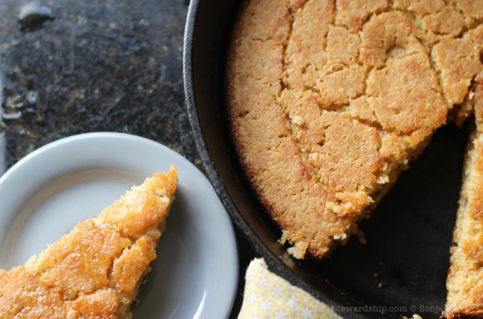 Egg-free Dairy-free Skillet Cornbread