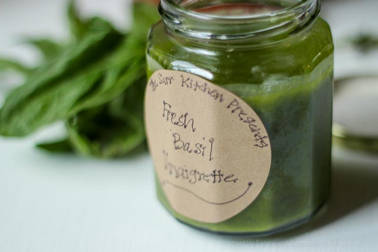 basil vinaigrette