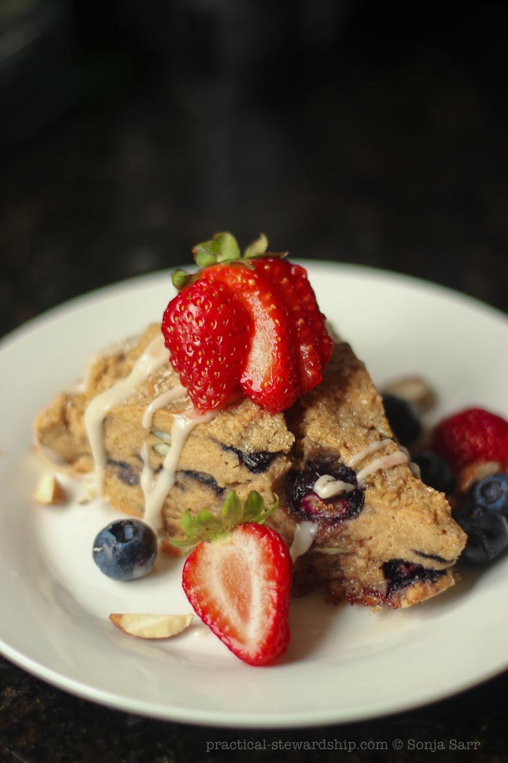 Dairy-free Lemon Blueberry Scones